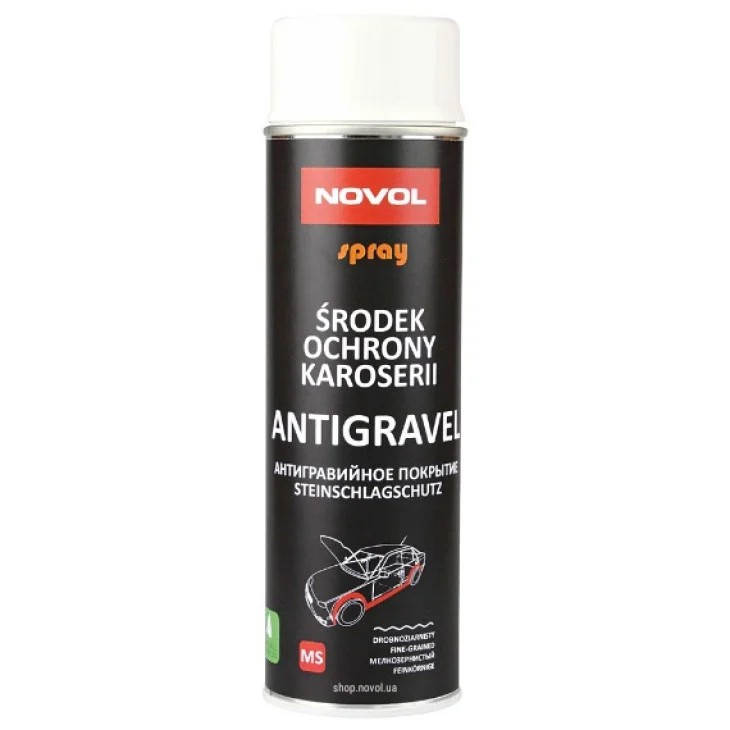 Антигравійне покриття в аерозолі біле Novol Spray Antigravel MS White 500мл